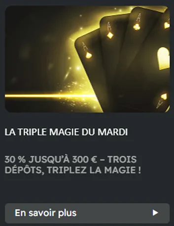 Promotion mardi Betzino – triple bonus jusqu’à 300€