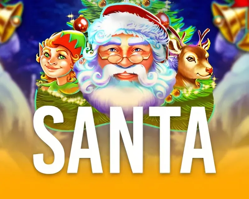 Santa Christmas-themed slot game with elves